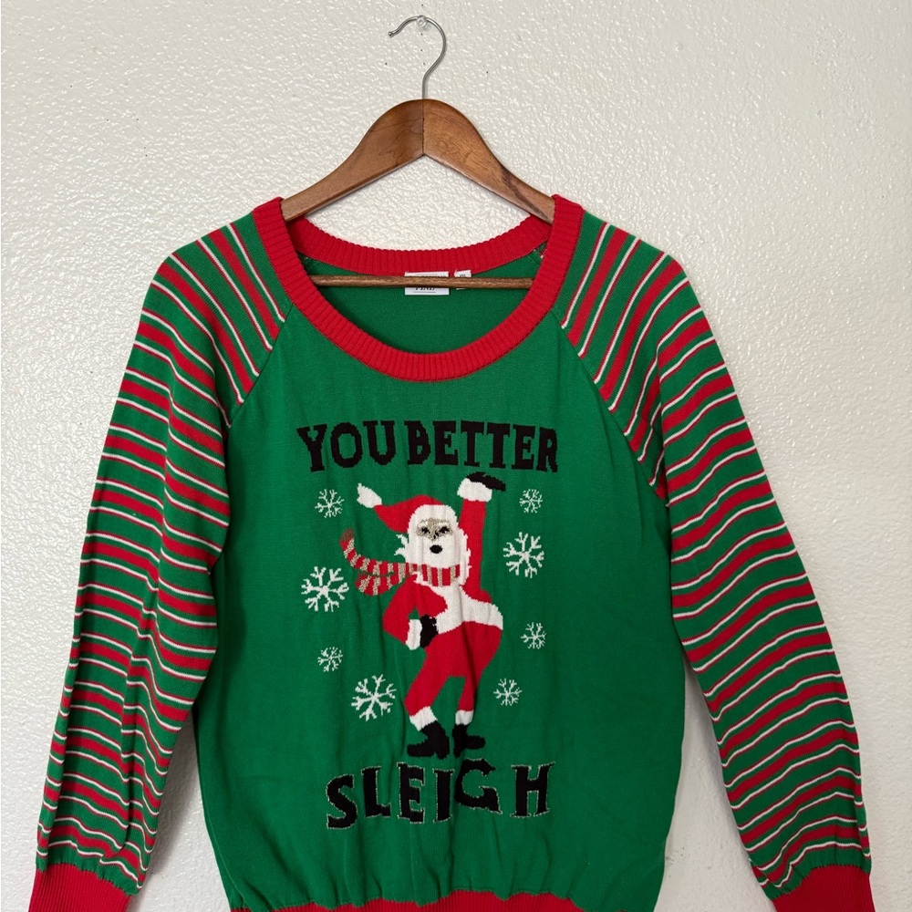 Mighty Fine Red and Green Sweater size XXL junior